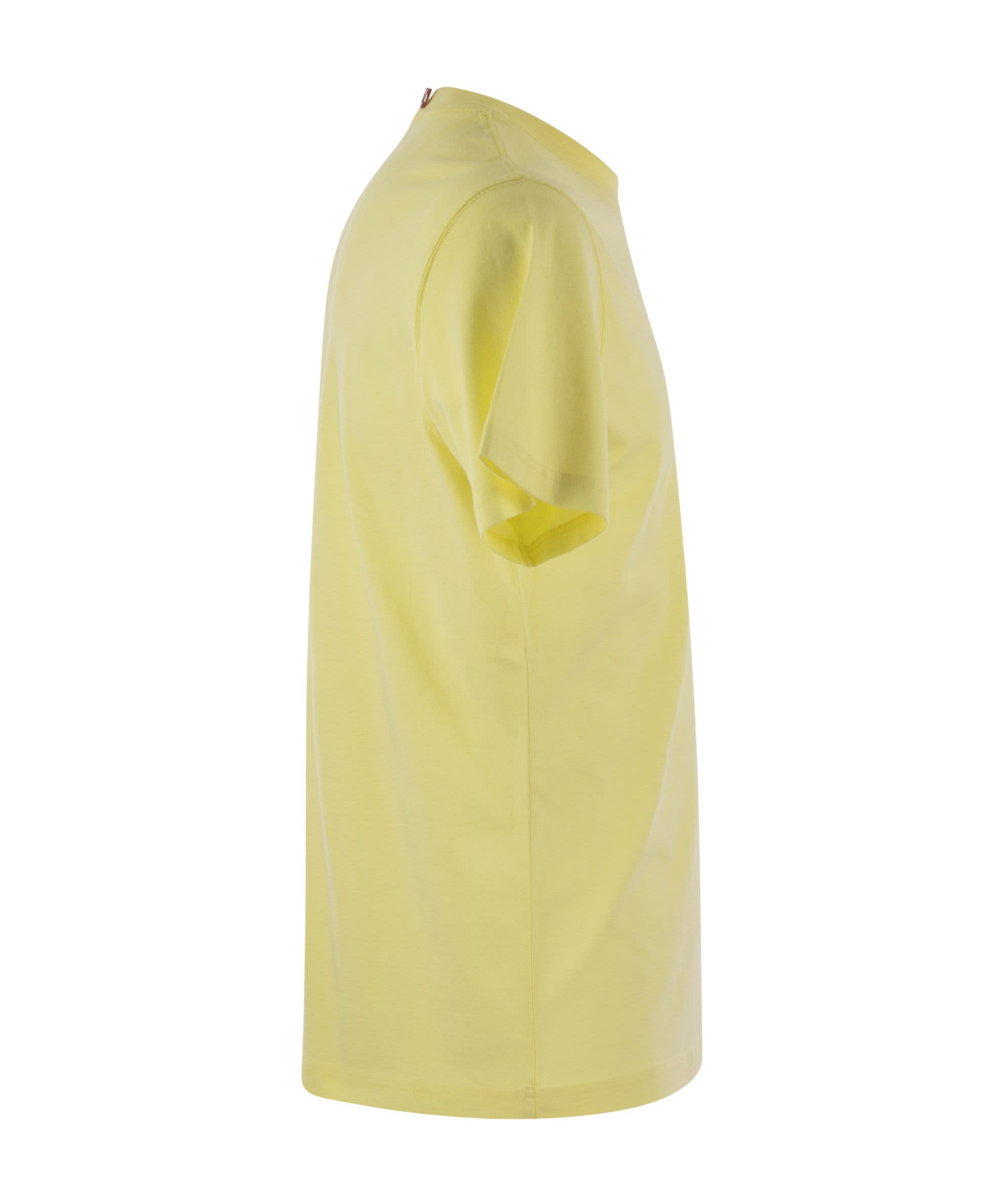 Shop Mc2 Saint Barth Sono Fico Cotton T-shirt In Yellow