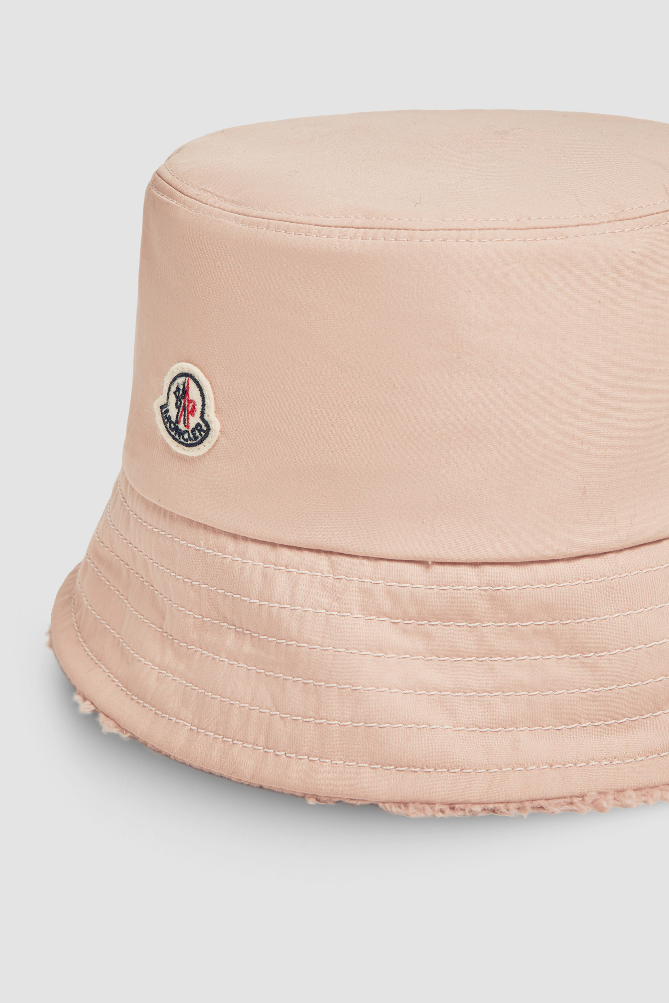 Moncler Logo Bucket Hat In Nude