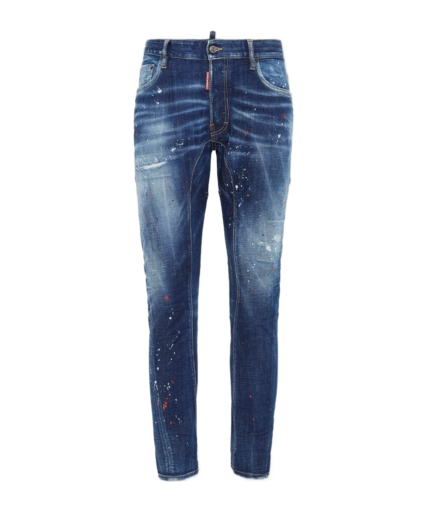 Dsquared2 Dsquared Men Slim Jeans With A Lived-in Effect In Blue