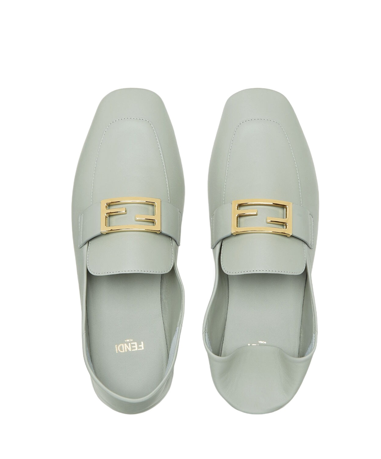 Fendi Baguette Driving Shoes In Gray