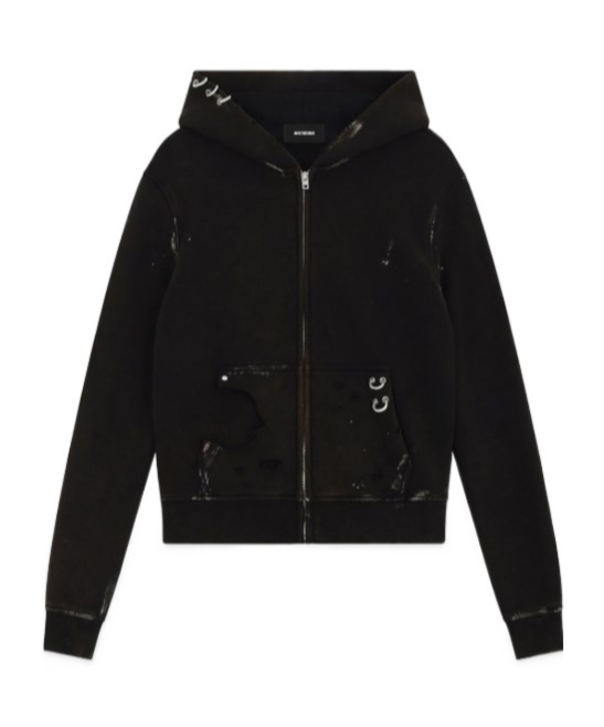 We11 Done Ripped-detailing Hoodie In Black