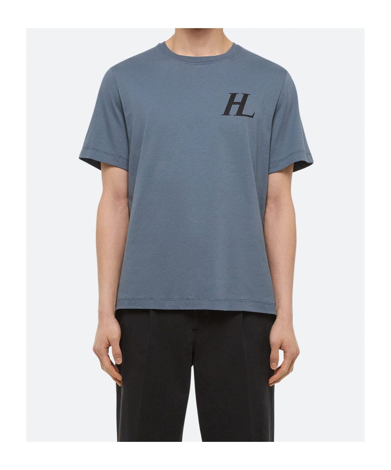 Helmut Lang Capsule Crew Neck T-shirt With Back Print In Blue
