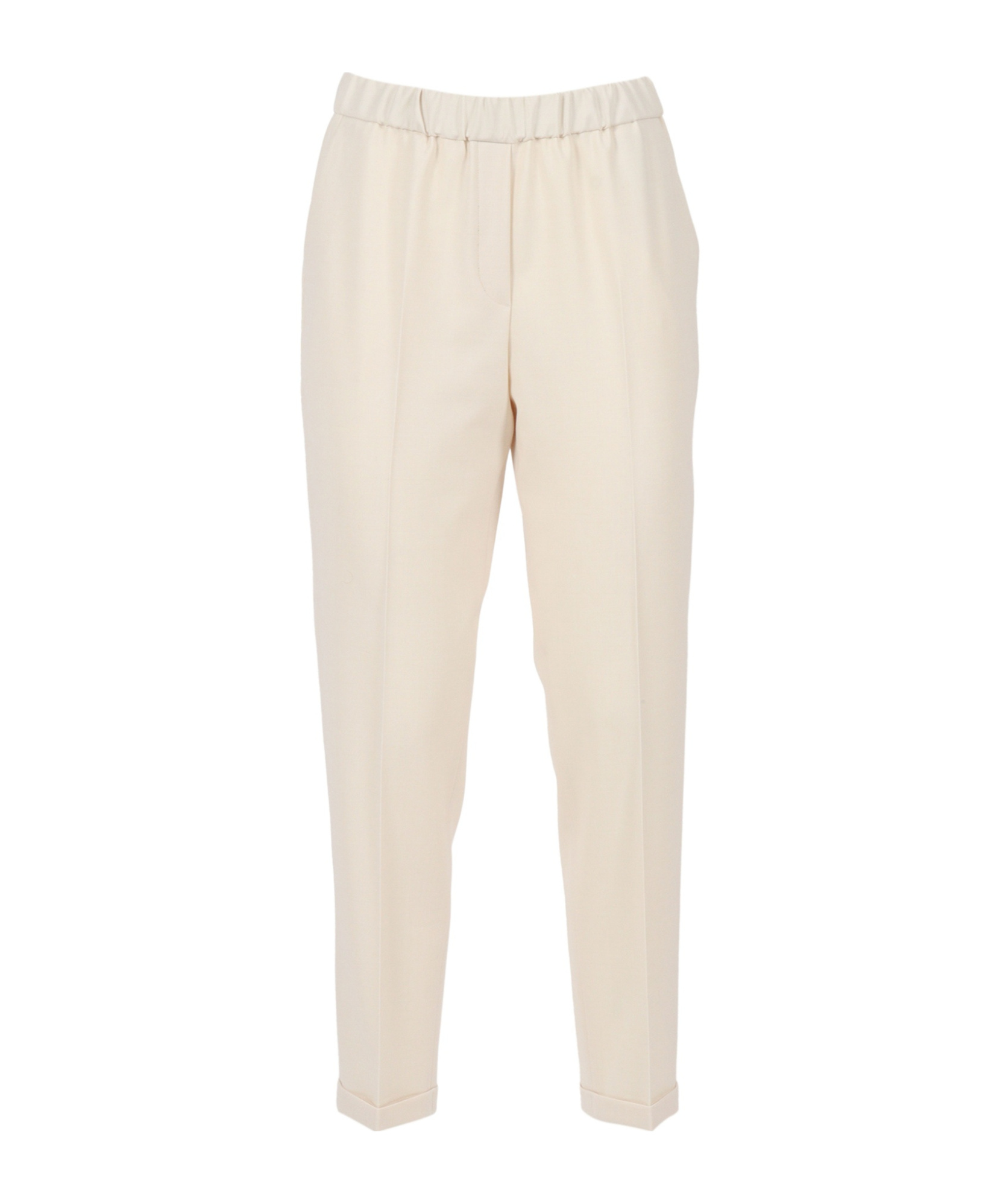 Antonelli Tailored High-waist Trousers With Subtle Front Pleats In Brown