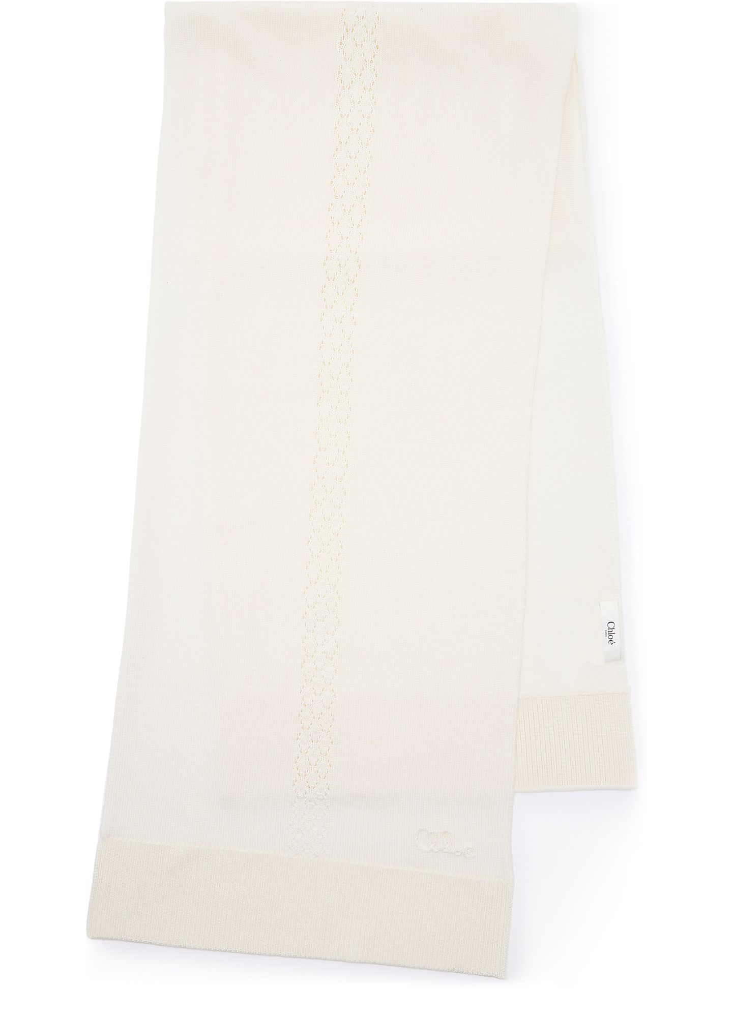 Shop Chloé Rectangular Scarf In White