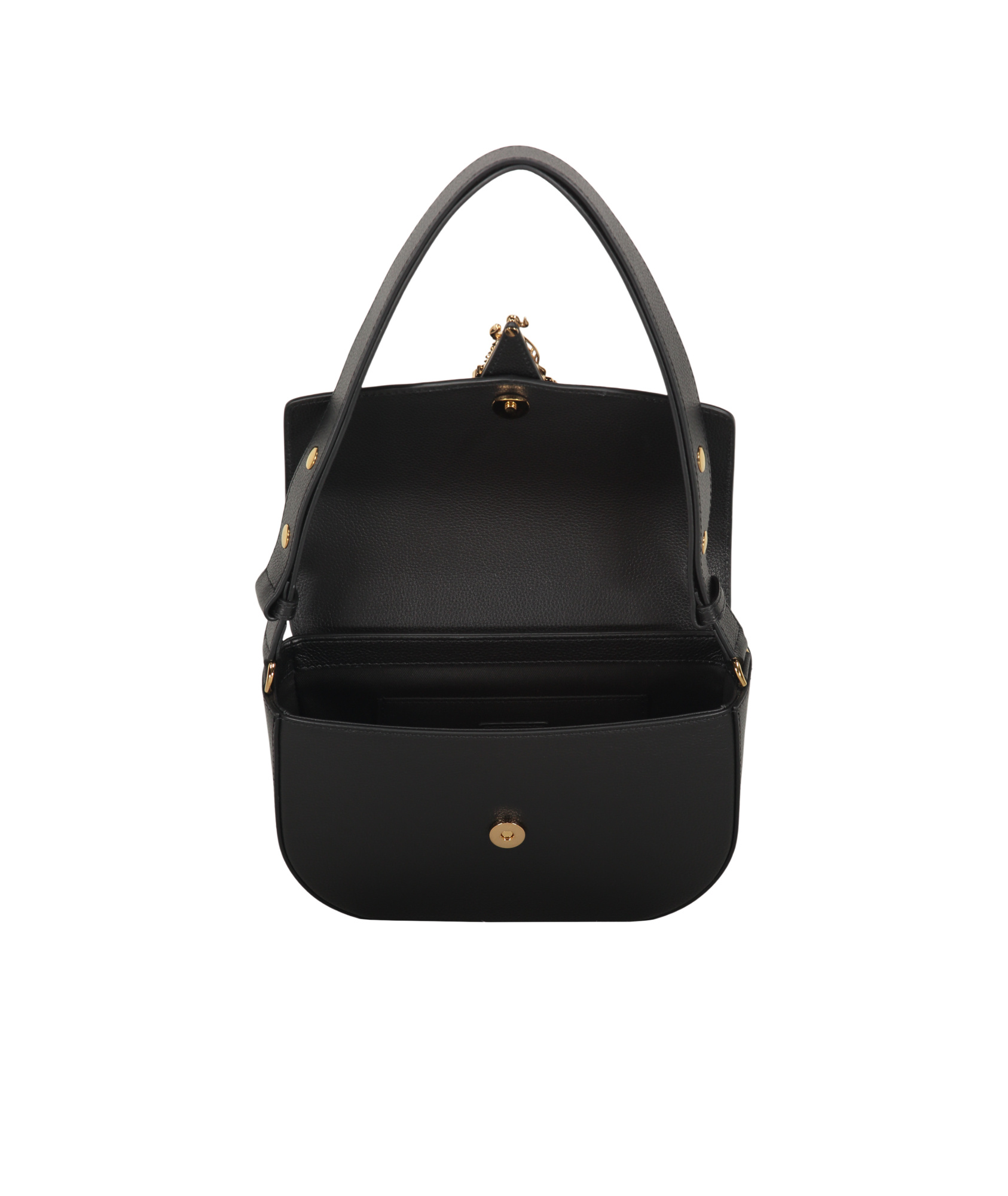 Versace Leather Shoulder Bag In Black