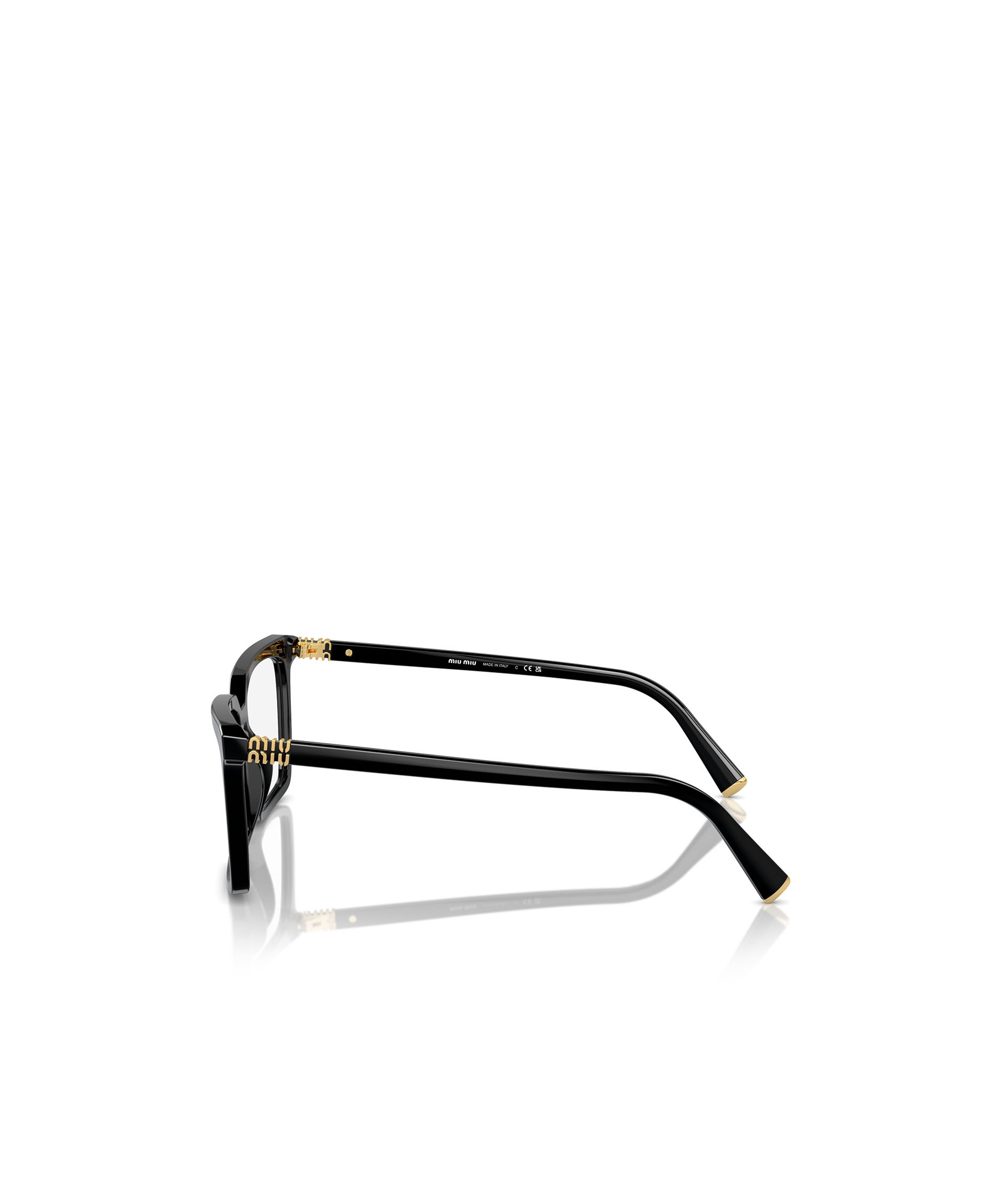 Miu Miu Logo Flat Mirror In Black