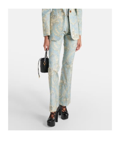 Vivienne Westwood Ray Printed High-rise Flared Pants In Brown