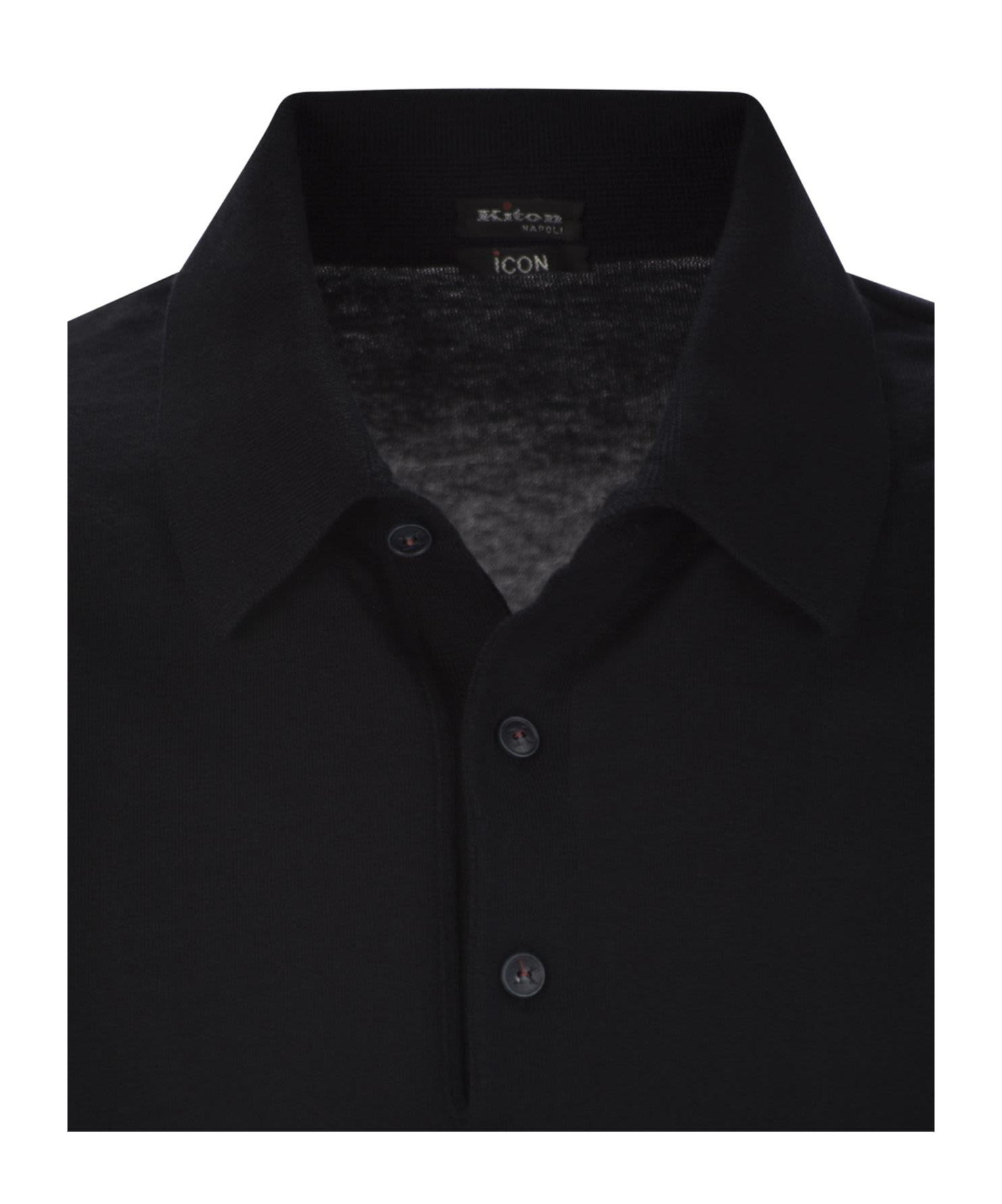 Shop Kiton Short-sleeved Polo Shirt In Black