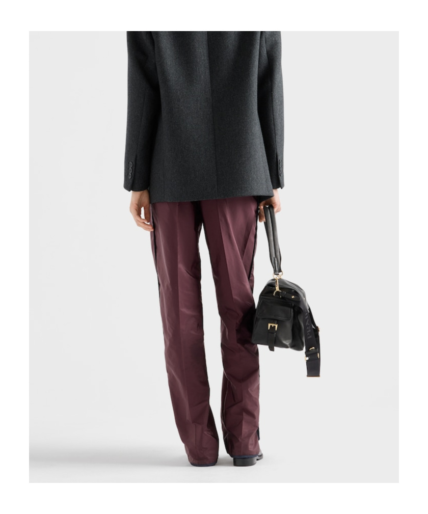 Prada Re-nylon Pants In Brown