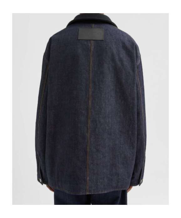 Jil Sander Denim Jacket With Chest Pockets And Collared Neck In Blue