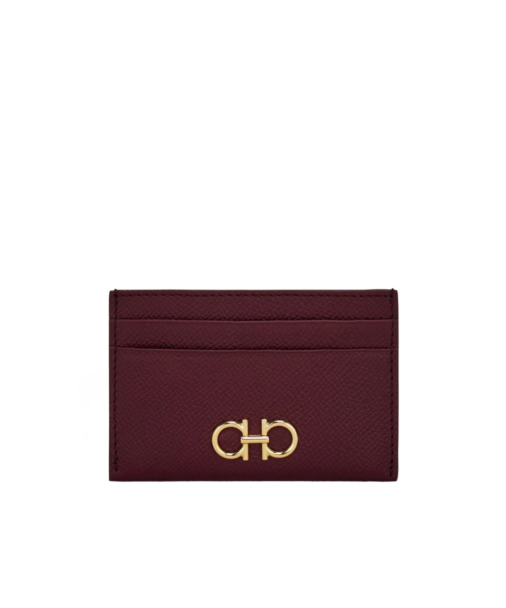 Ferragamo Gancini Credit Card Holder In Purple