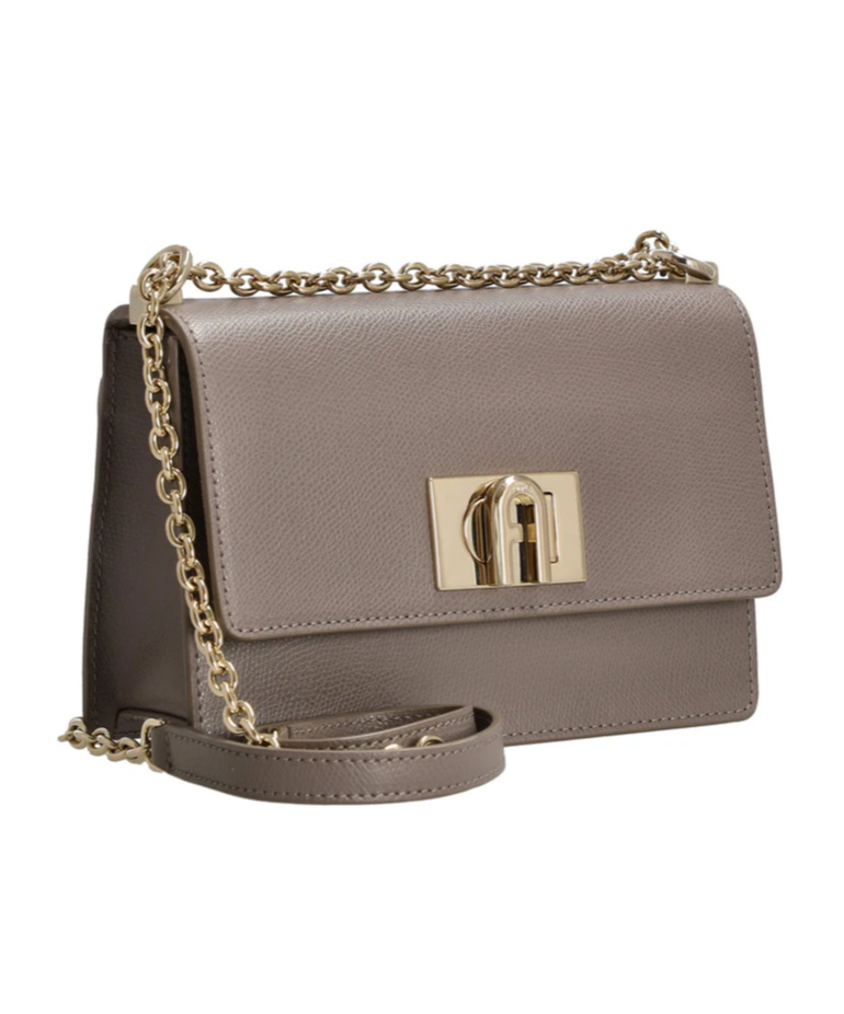 Furla Grey 1927 Mini Shoulder Bag In Brown