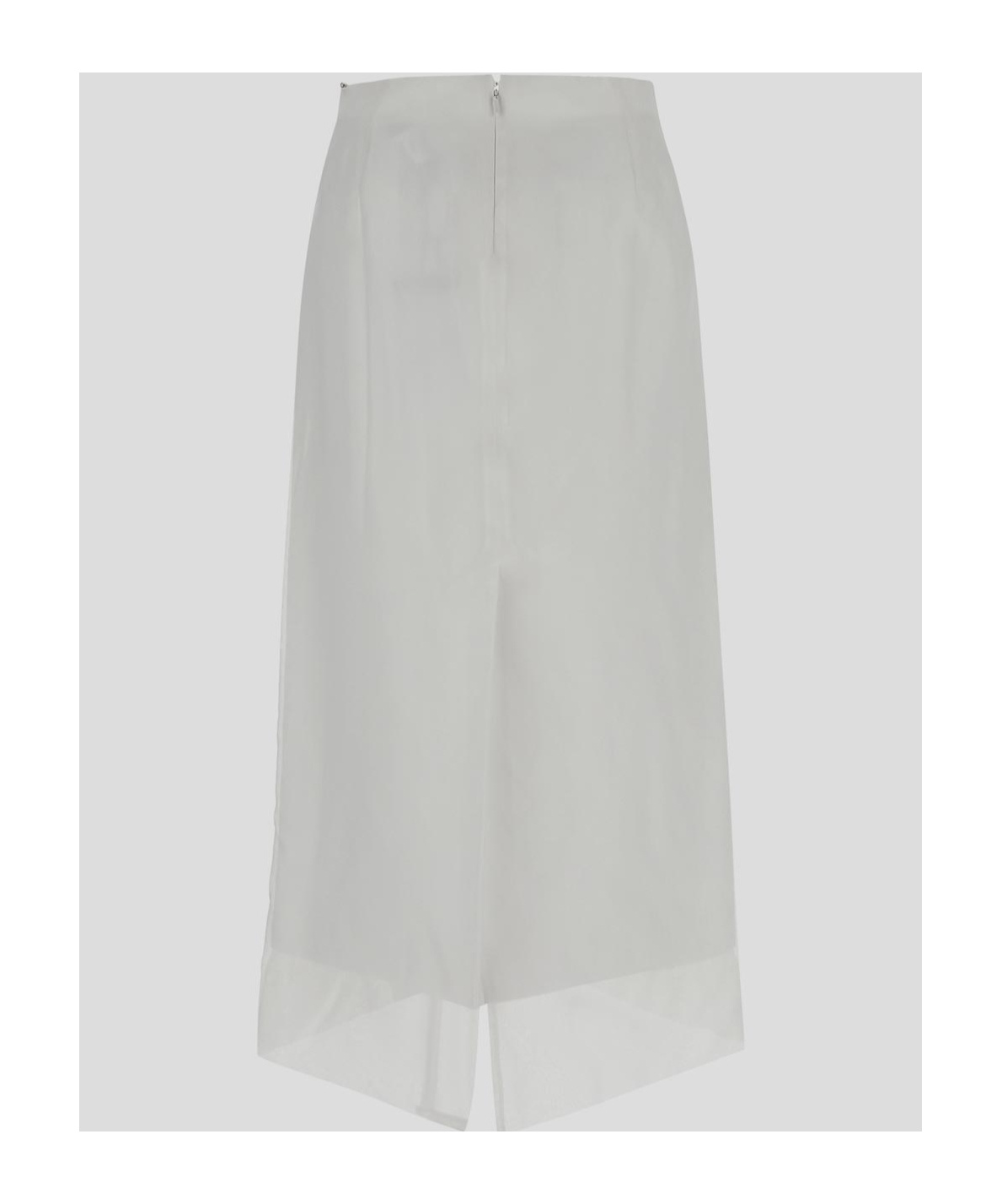 Shop Sportmax Zip Detailed High Waist Skirt In Gray