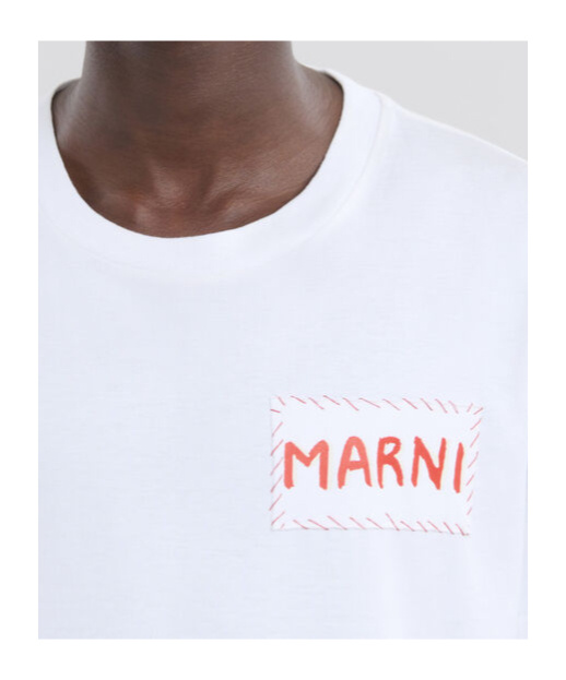 Shop Marni White Crew Neck T-shirt