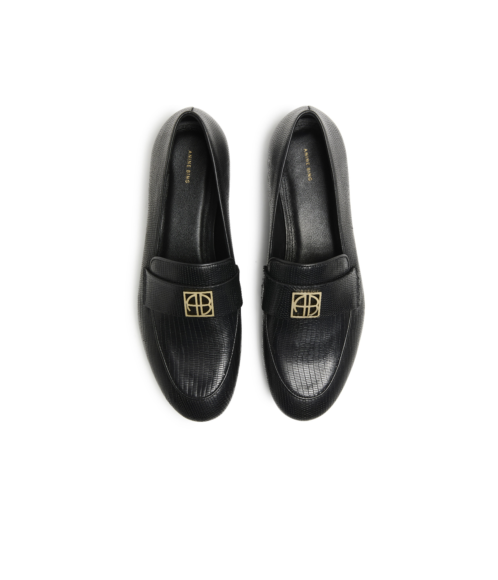 Shop Anine Bing Logo Loafers