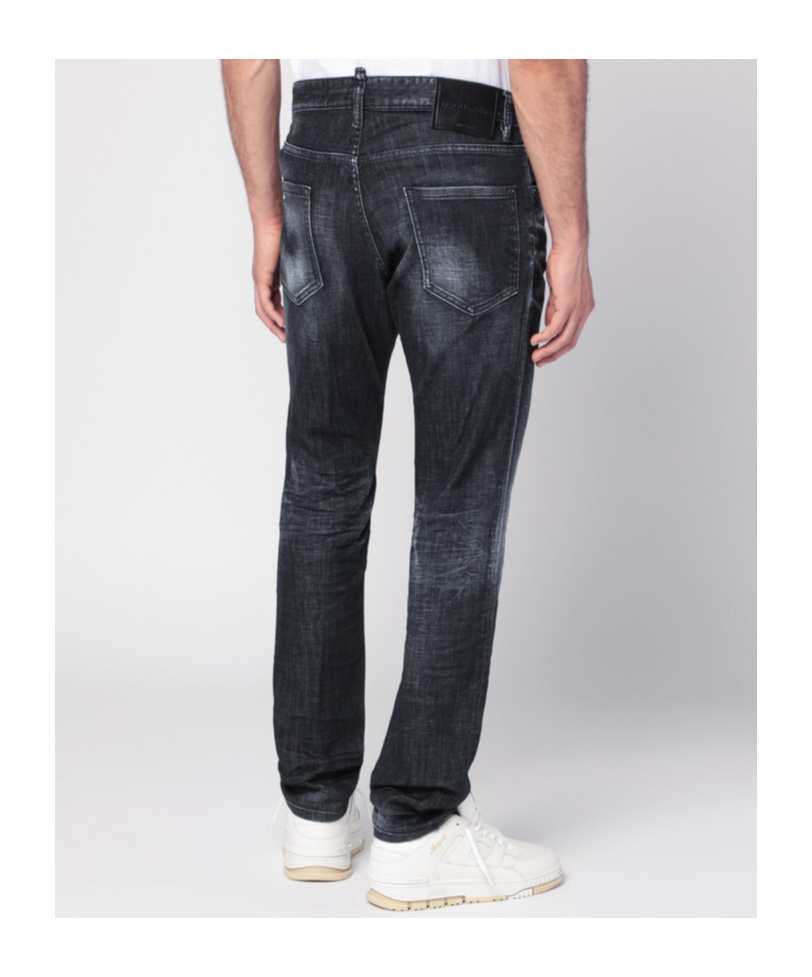 Dsquared2 Black Stretch Denim Cool Guy Jeans In Blue