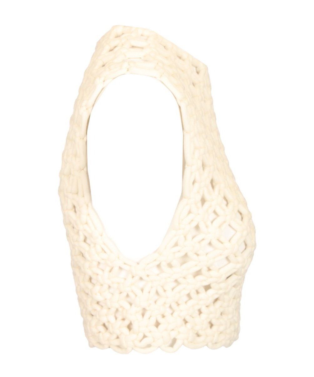Alaïa Alaia White Knotted Sleeveless Tank Top Women