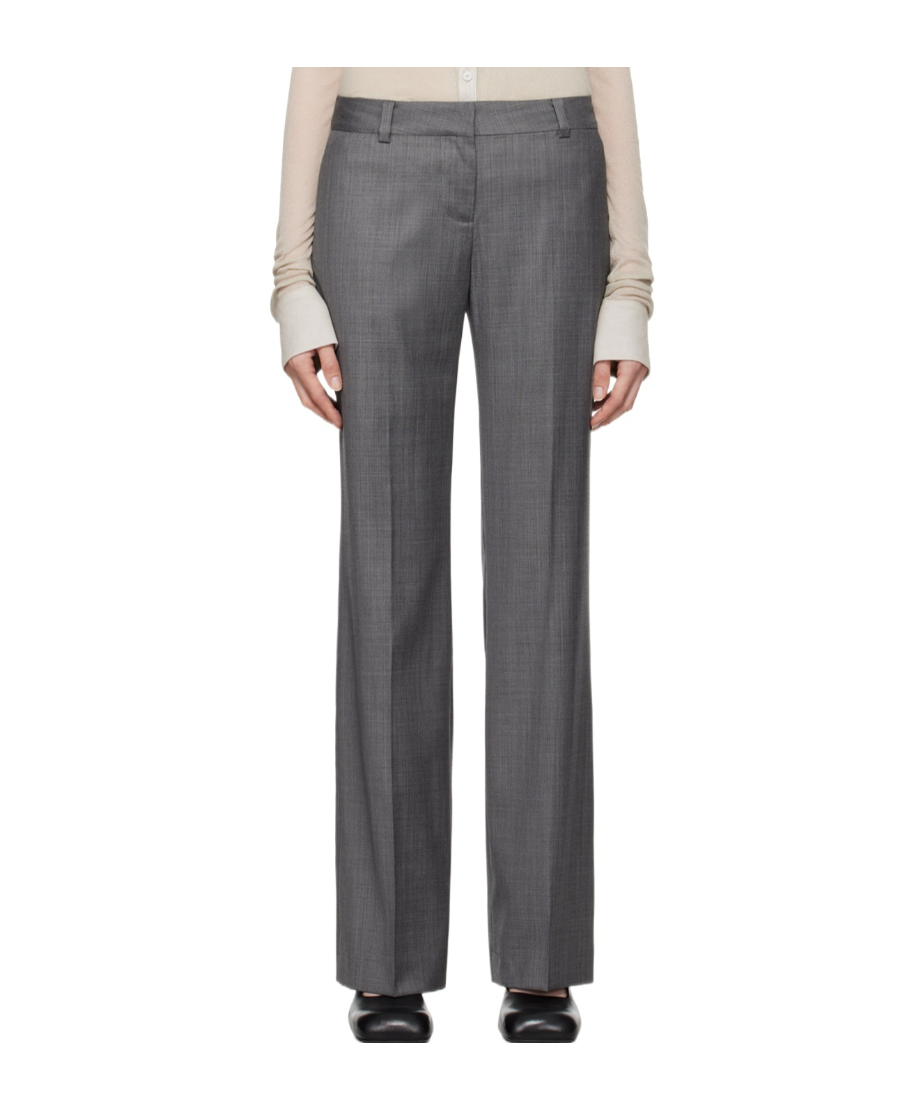 Our Legacy Gray Hip Trousers In Black