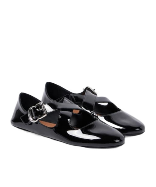 Alaïa Cross-belt Ballet Flat Shoes In Animal Print