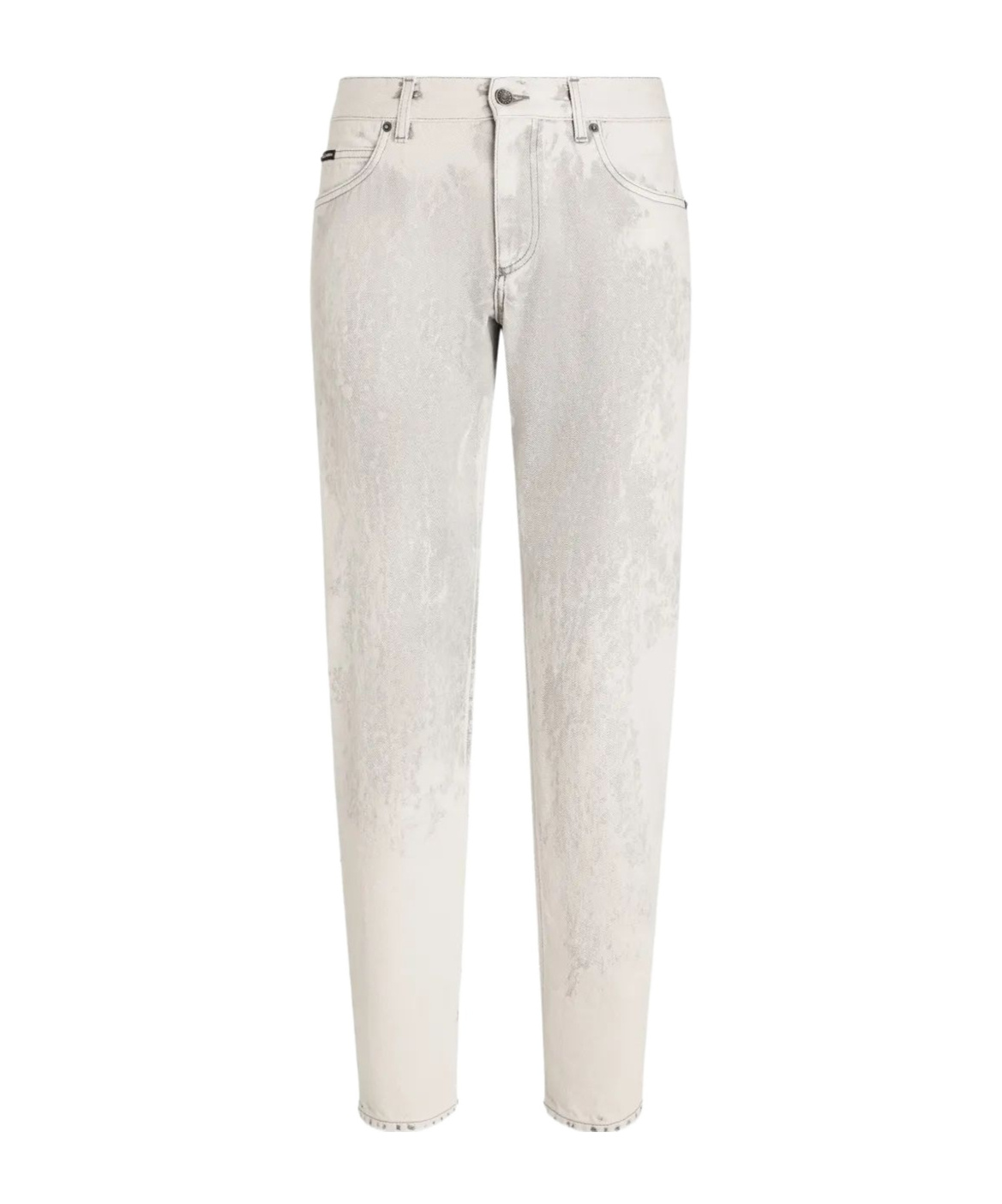 Dolce & Gabbana Belt Loop Denim Trousers In White