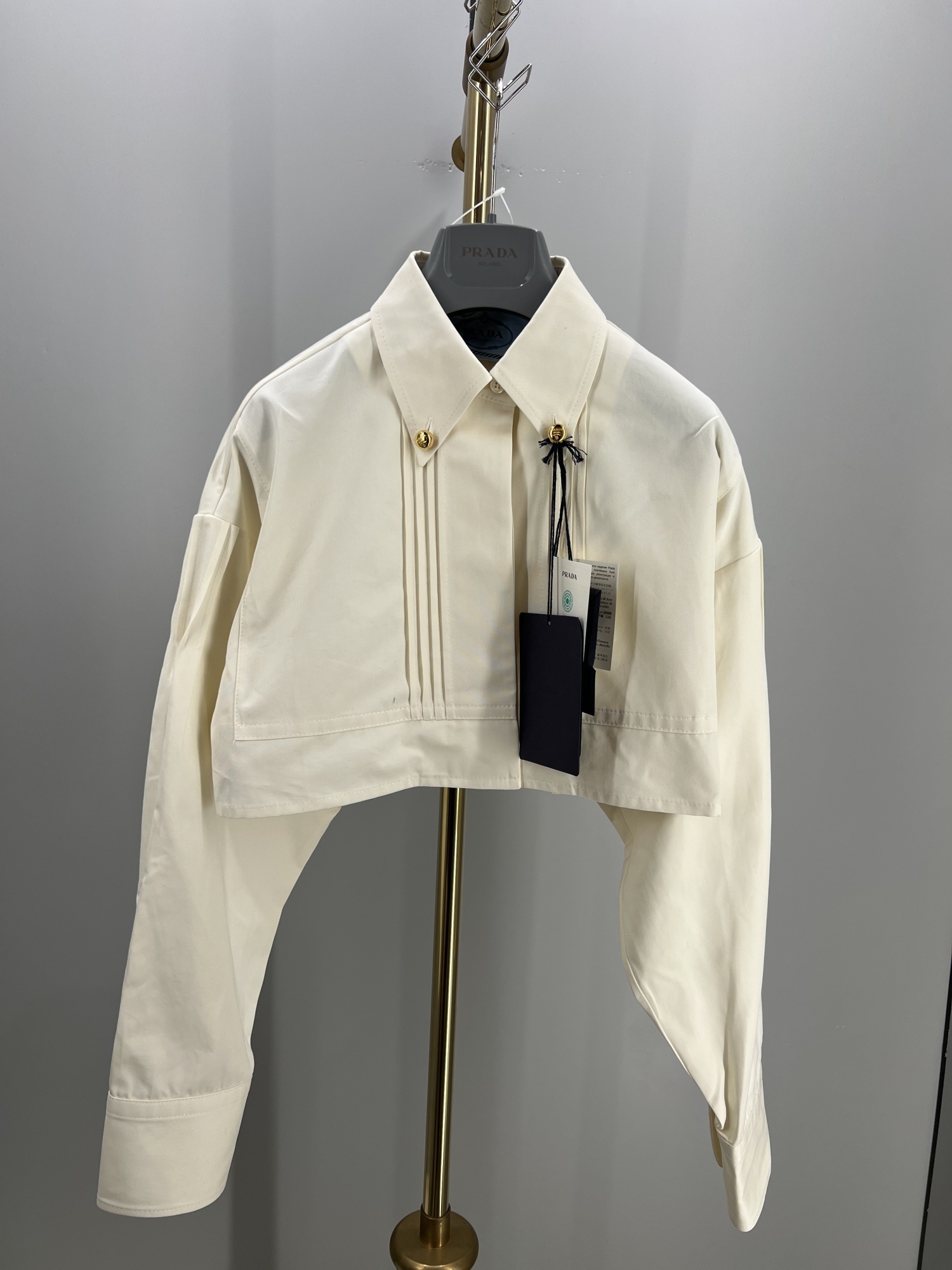 Shop Prada Short Casual Jacket In White