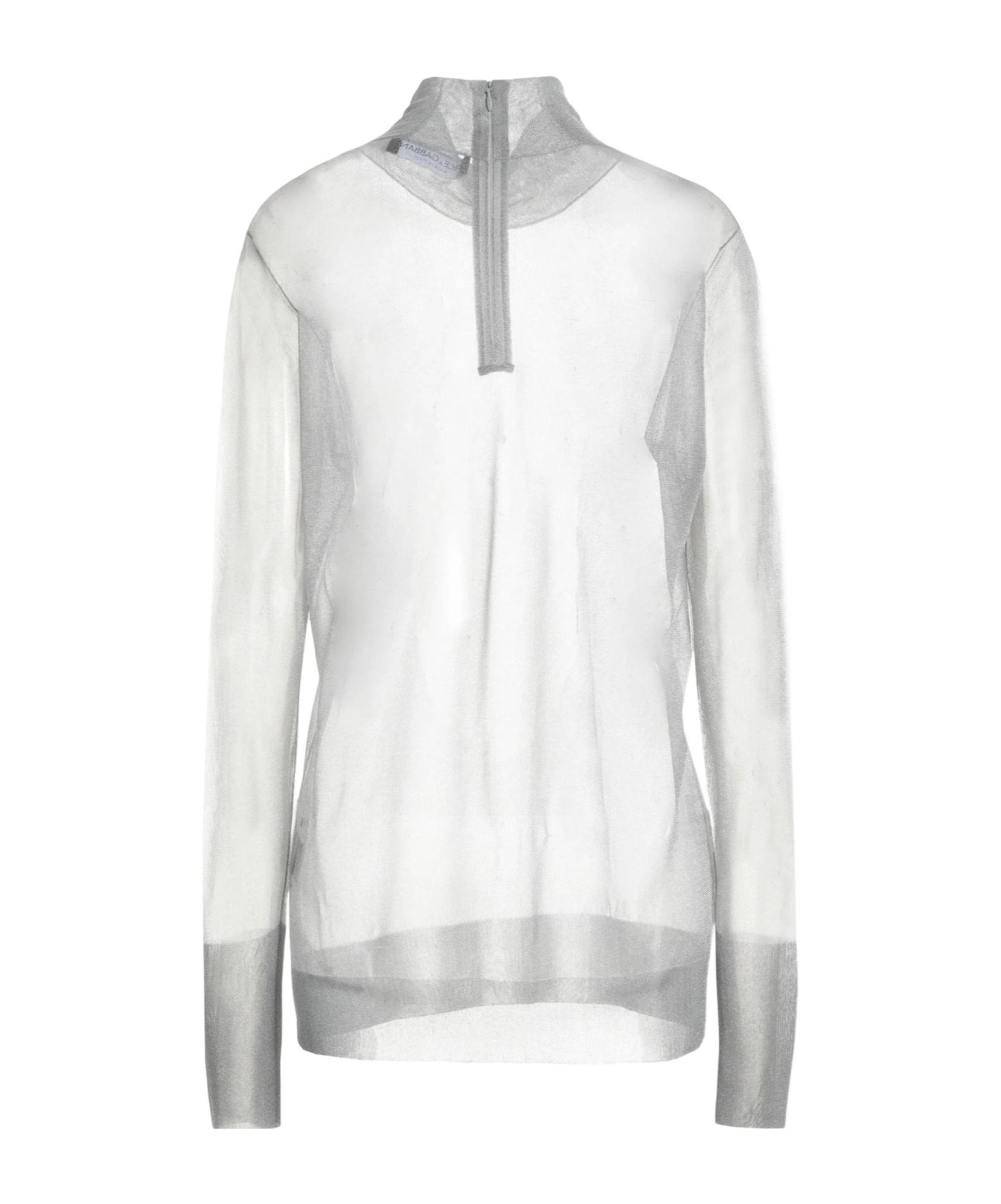 Dolce & Gabbana Solid Color Turtleneck Knit Sweater In Grey