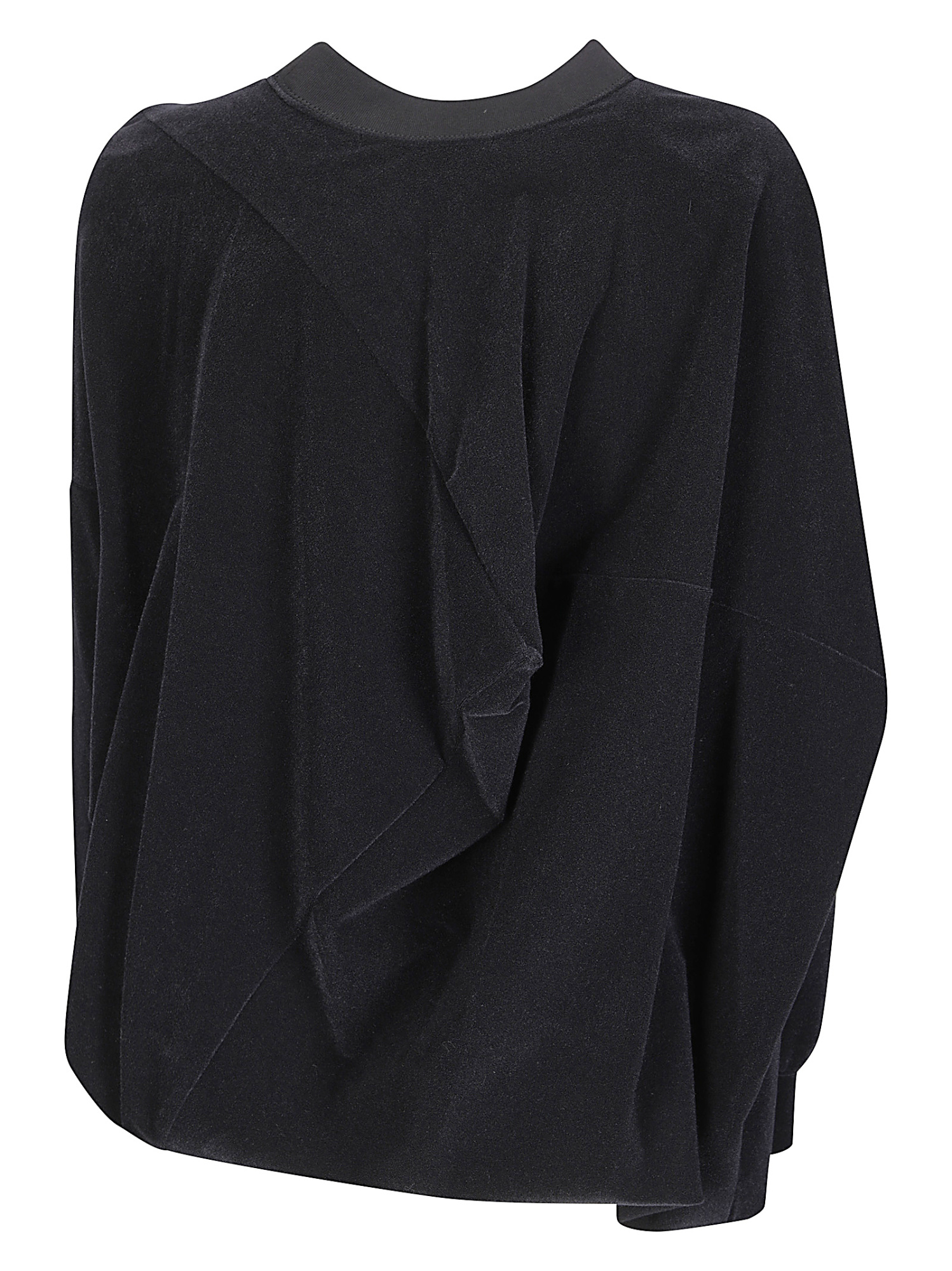 Junya Watanabe Mock Neck Draped T-shirt In Black