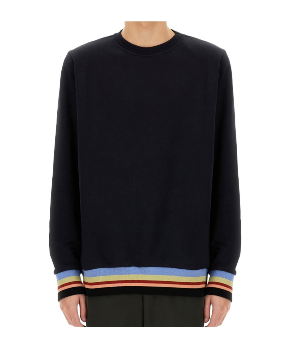 Paul Smith Signature Striped Crewneck Sweatshirt In Black
