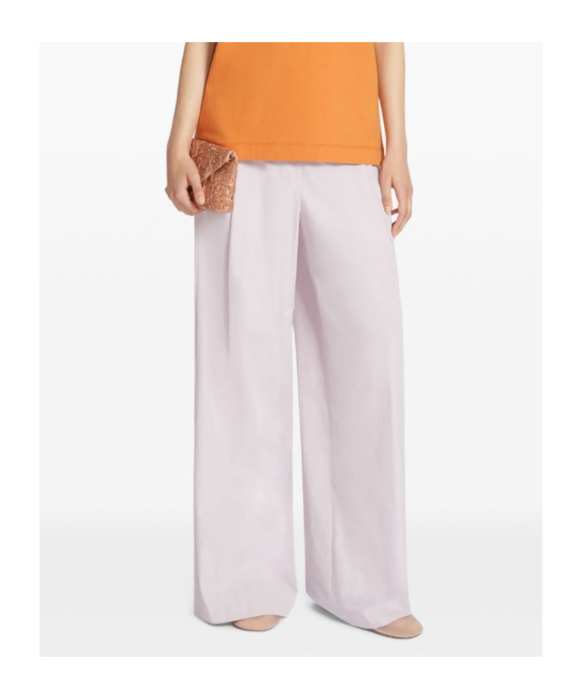 Dries Van Noten Straight Pleated Wide Leg Trousers