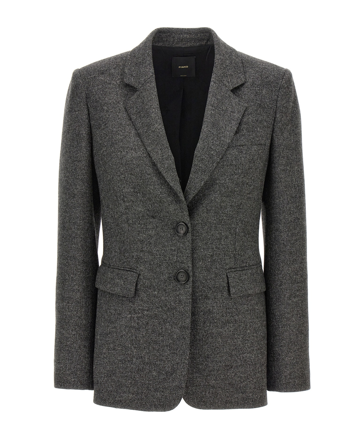 Pinko Grey Ruota Blazer In Black