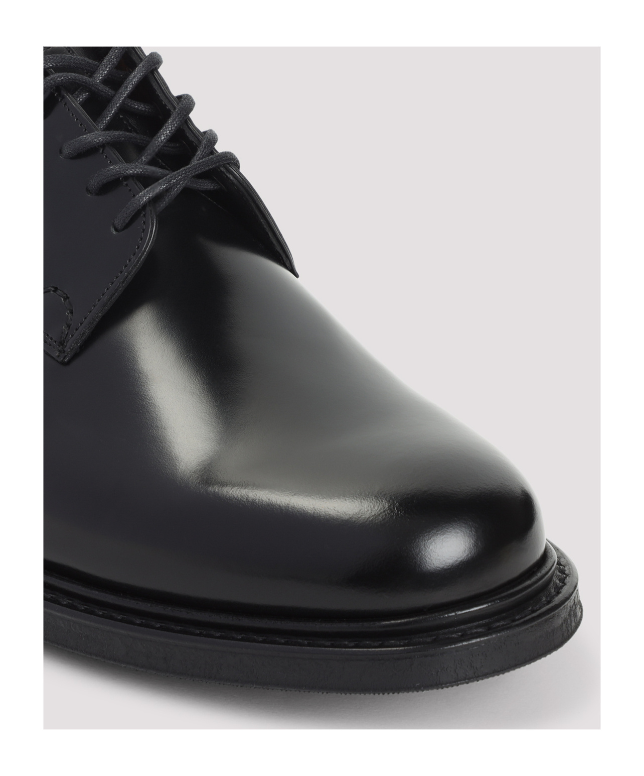 Church's Black Leather Lace Up Shoes In Black