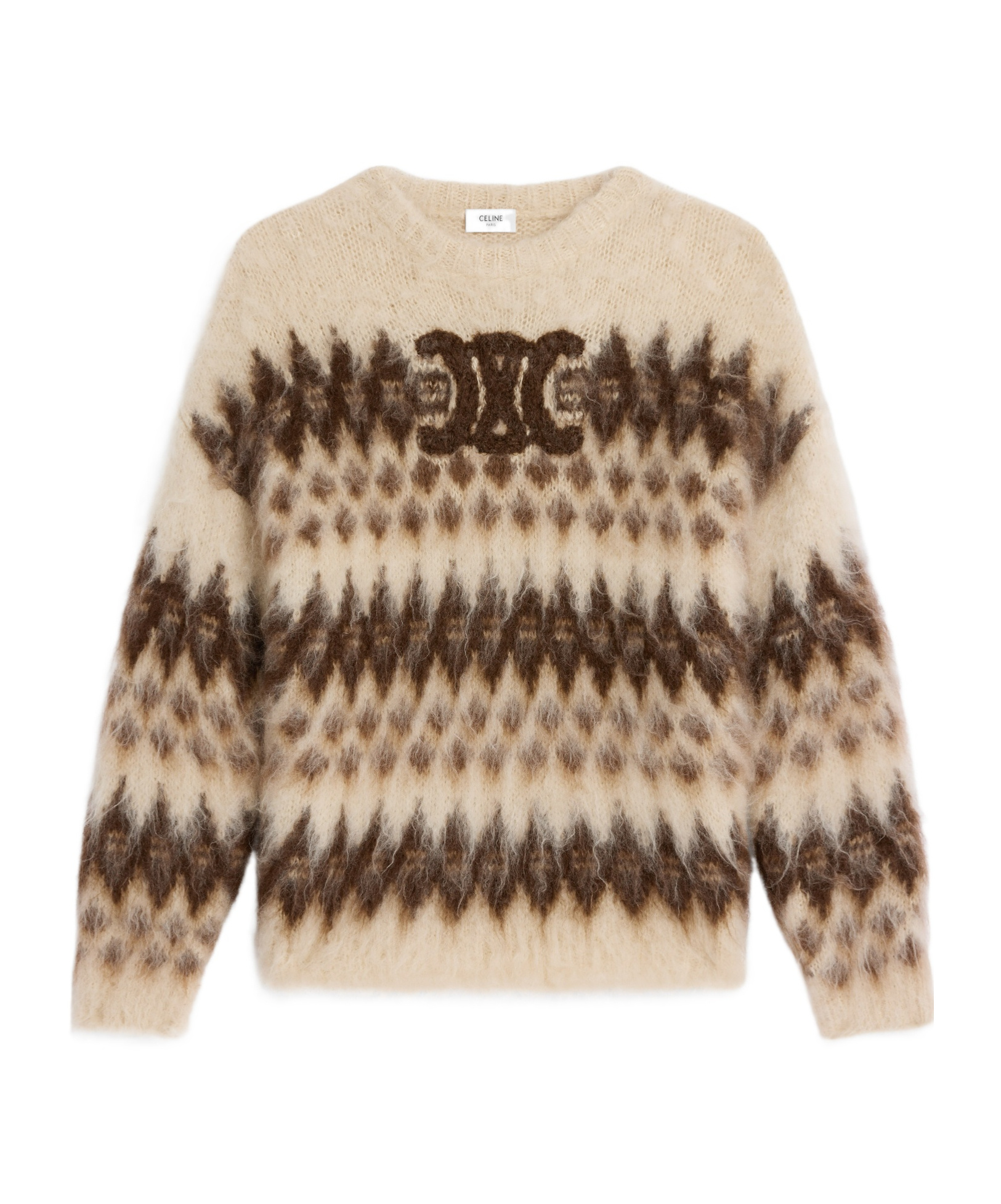 Celine Round-neck And Long-sleeved Sweater In Nude