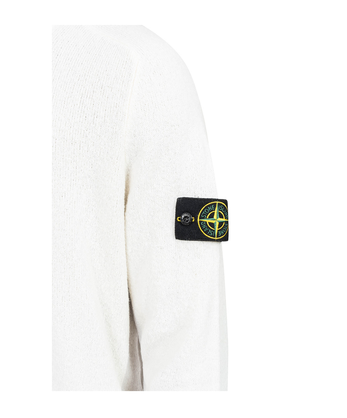 Stone Island Compass-badge Jersey-knit Jumper In White