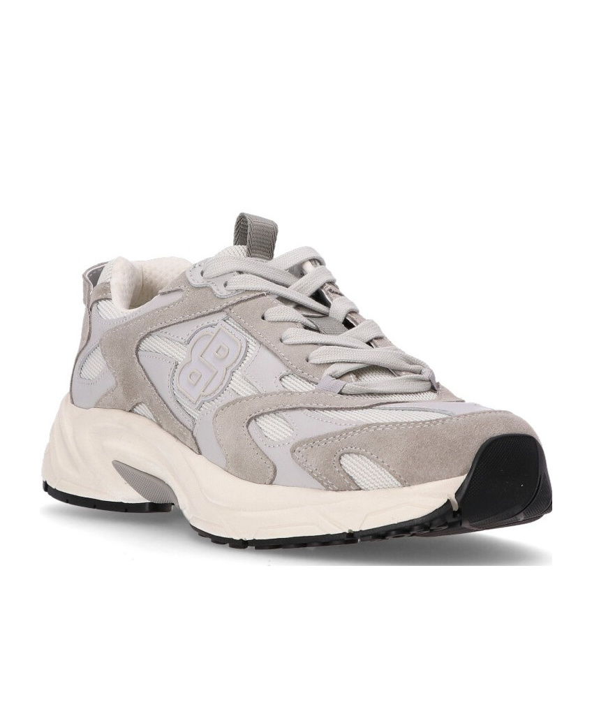 Hugo Boss Round Head Low-cut Sneakers In Gray