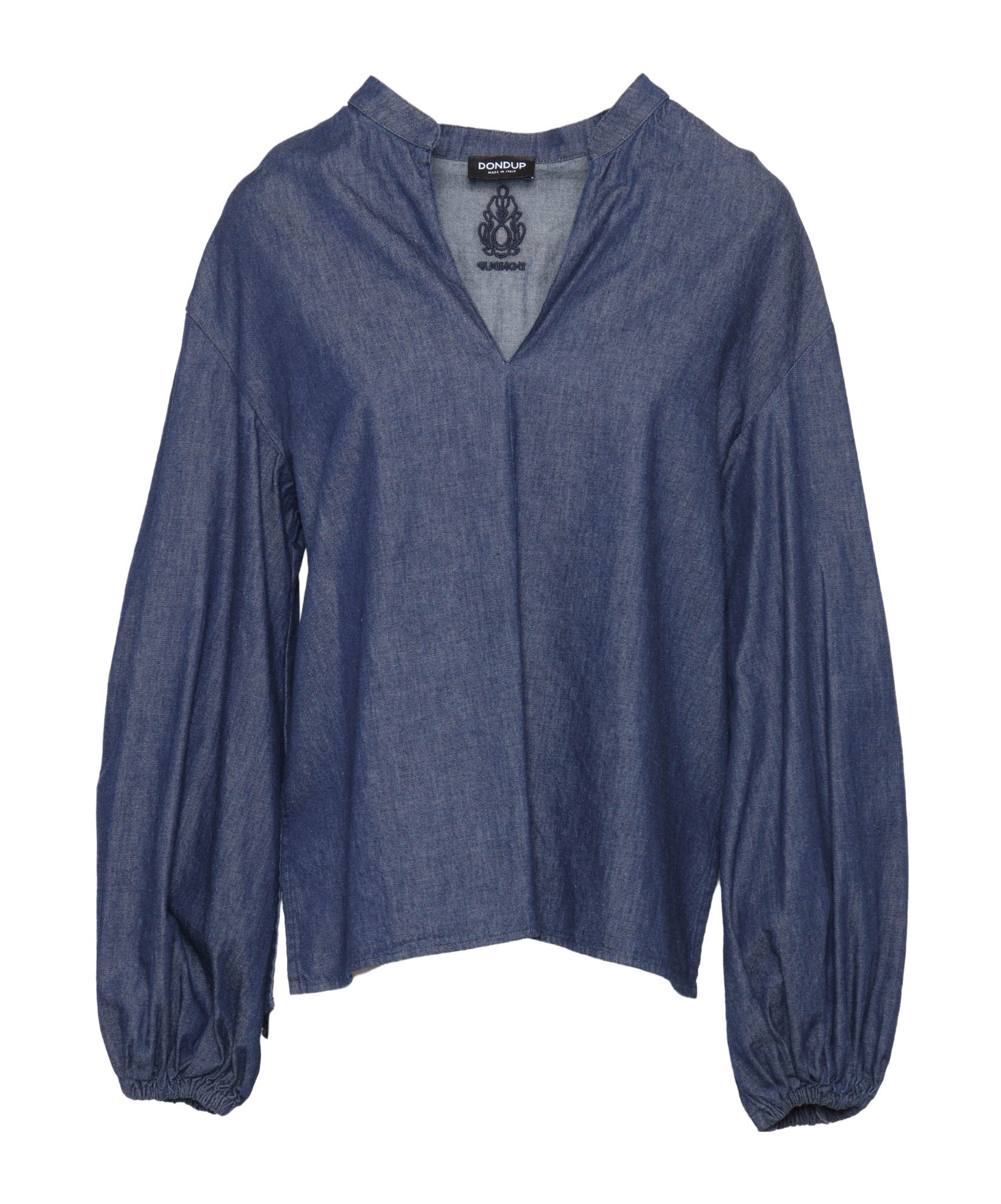 Dondup Relaxed Fit Denim Top With Deep V-neckline