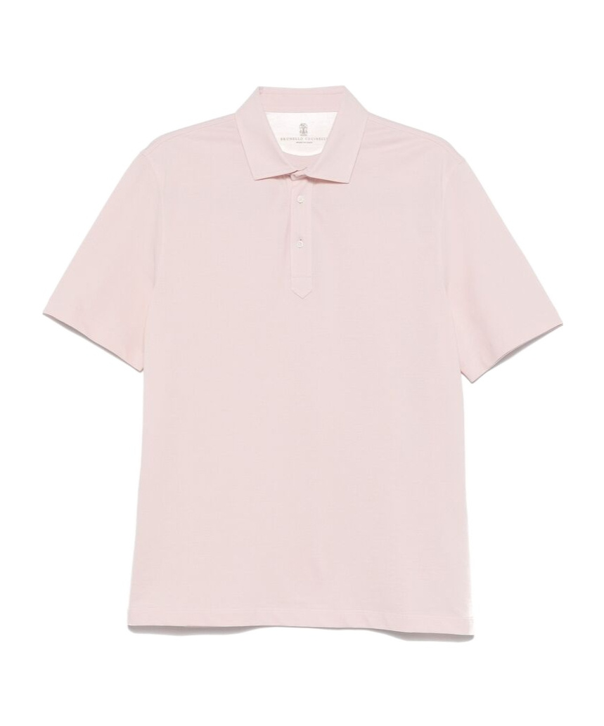 Brunello Cucinelli Cotton Polo Shirt In Pink