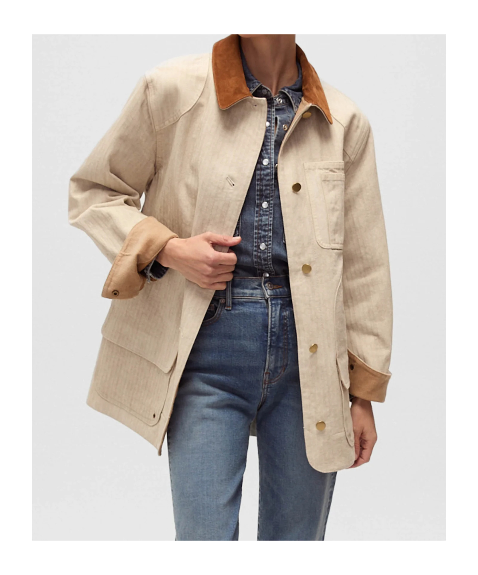 Veronica Beard Abbas Barn Jacket In Neutral