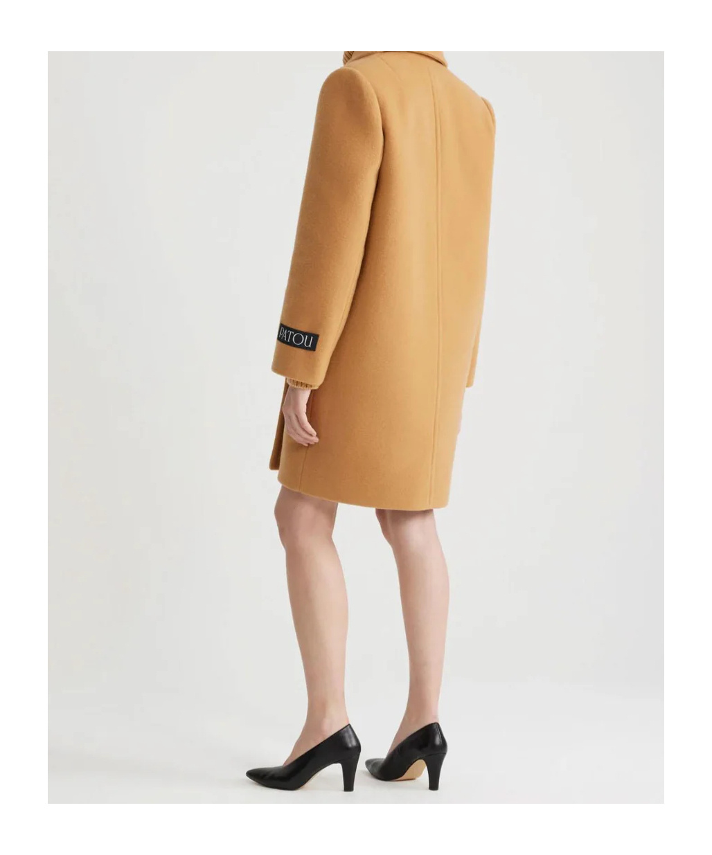 Patou Double-breasted Coat In Brown