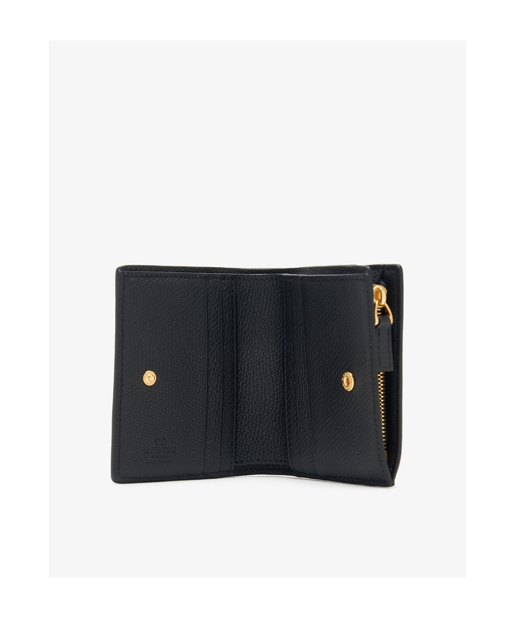 Valentino Portafoglio Vlogo In Pelle Nera Donna In Black