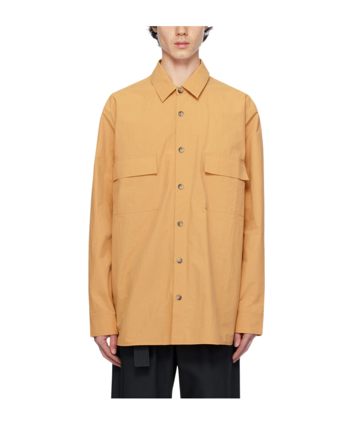 Nanushka Flap-pocket Pyjama Shirt In Yellow