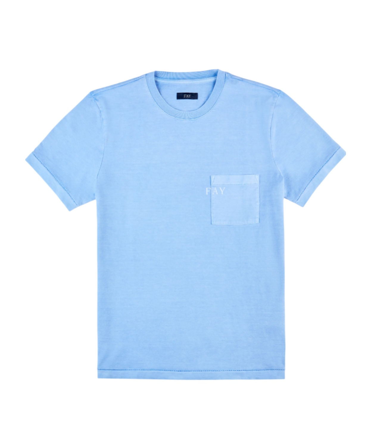 Fay T-shirt Jersey Satinata T-shirt In Blue