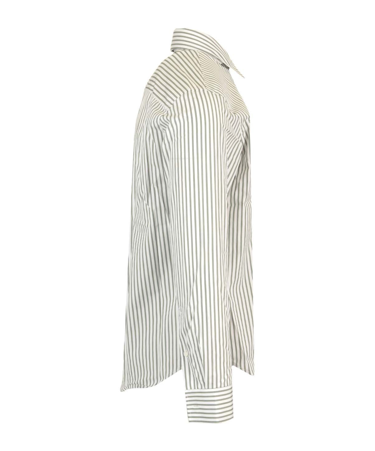 Burberry Shirt Striped Pattern Collar Button-down In White
