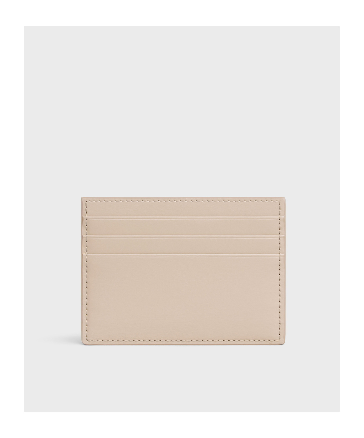 Celine Triomphe Logo Card Holder In Nude