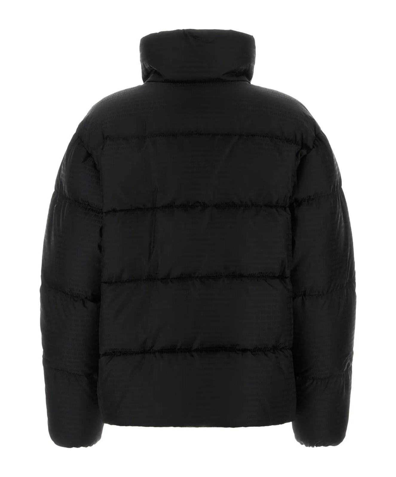 Miu Miu Logo-print Padded Jacket In Black
