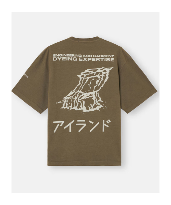 Stone Island Graphic Printed Crewneck T-shirt In Brown