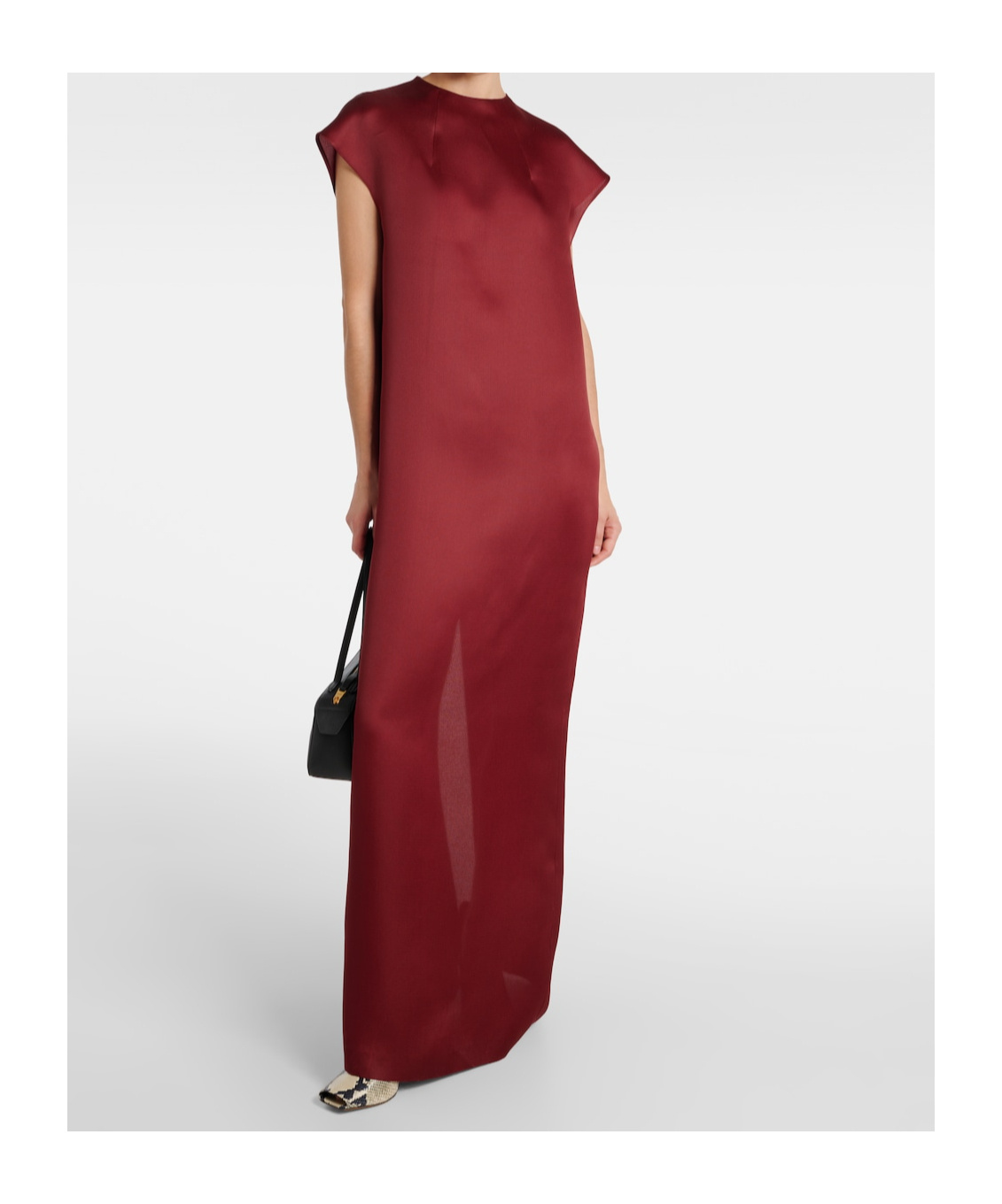 Khaite Lohan Silk Maxi Dress In Red