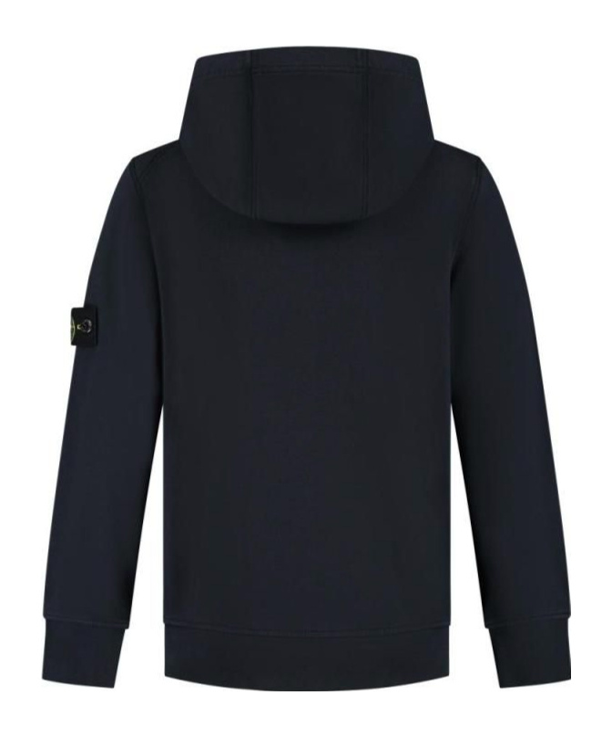 Stone Island Junior Long Sleeved Compass-badge Hoodie In Blue