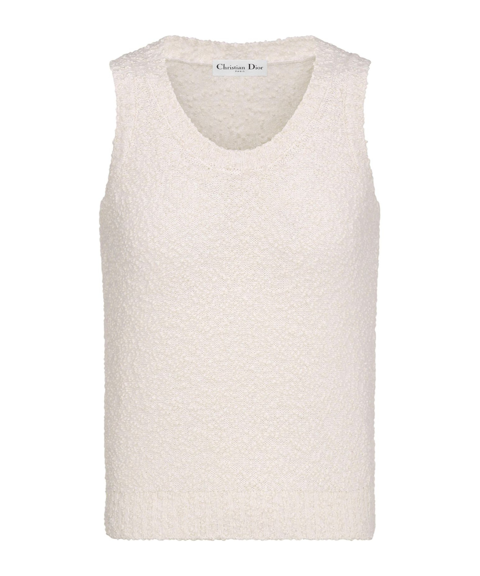 Shop Dior Two-piece Combination Sweater In Off-white