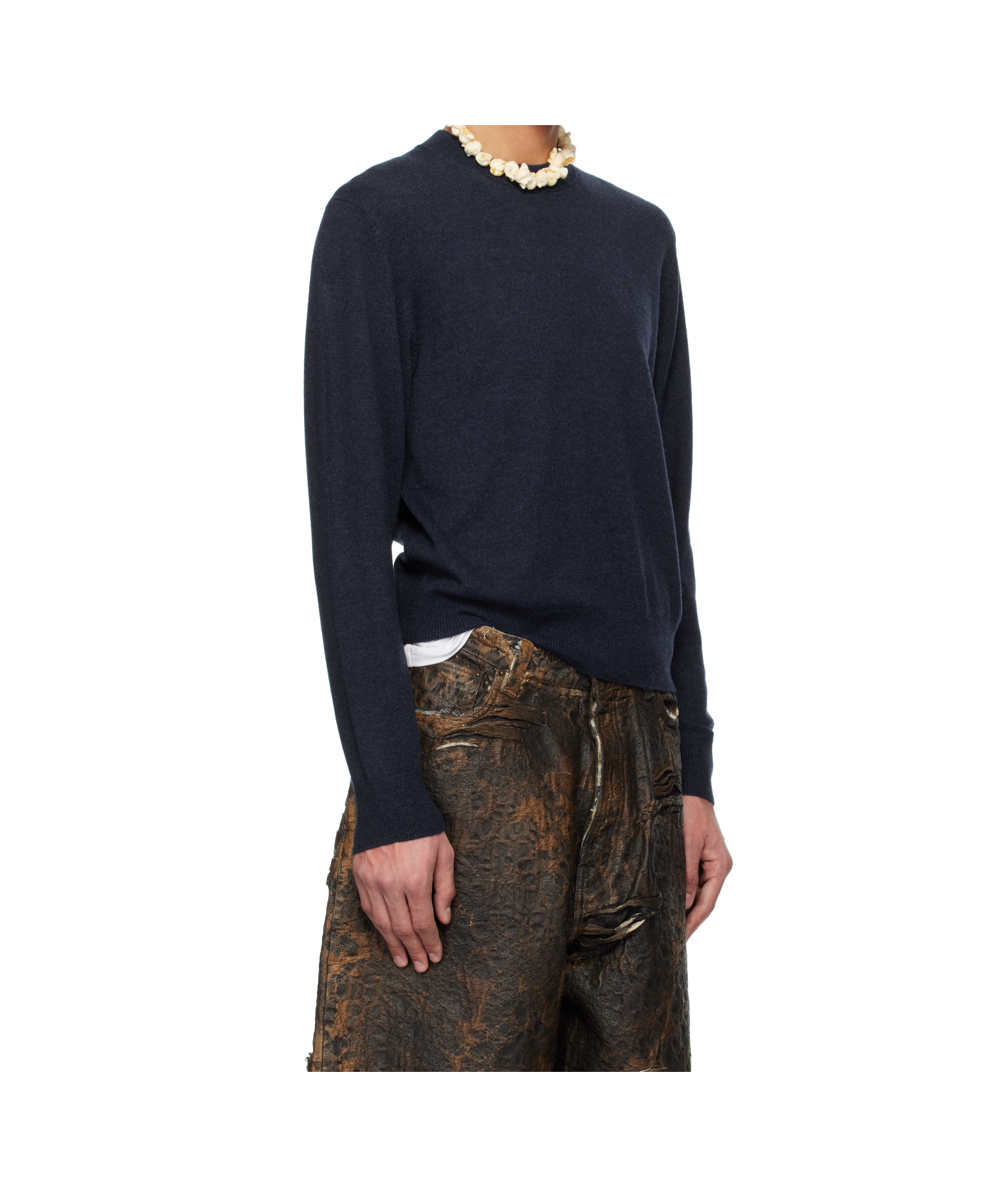 Acne Studios Long-sleeved Sweater In Black