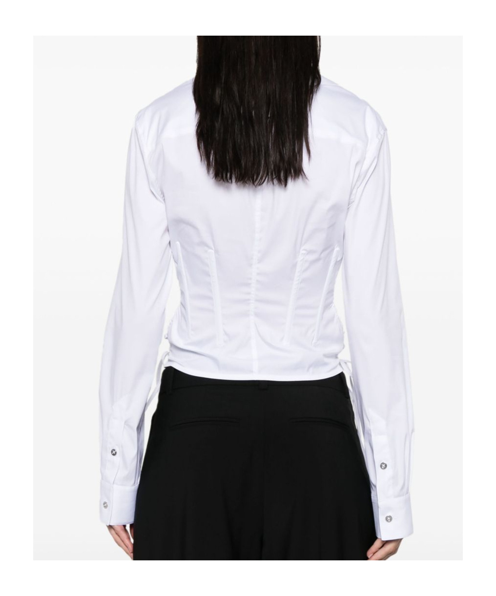 Mugler Tie-dye Detail Shirt In Gray